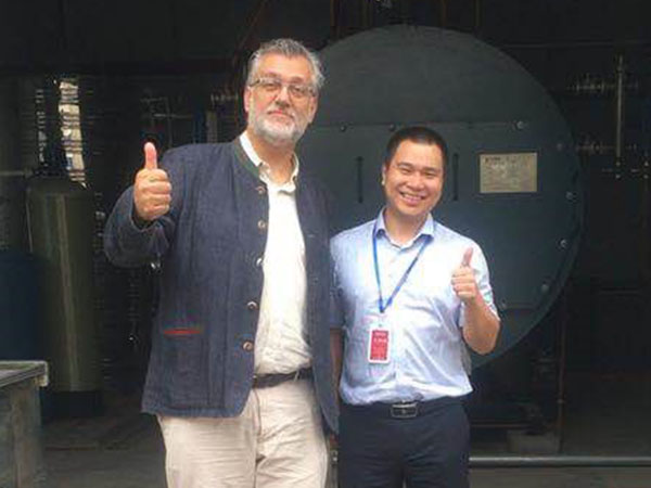 European French customers visit our boiler site